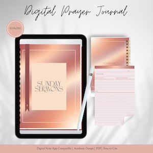 Digital Church Notes Journal- Goodnotes Compatible, Instant Download, Digital Journal/Notebook