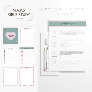MAPS Bible Study Guide Template – Digital Notes (Printable, Digital Download)