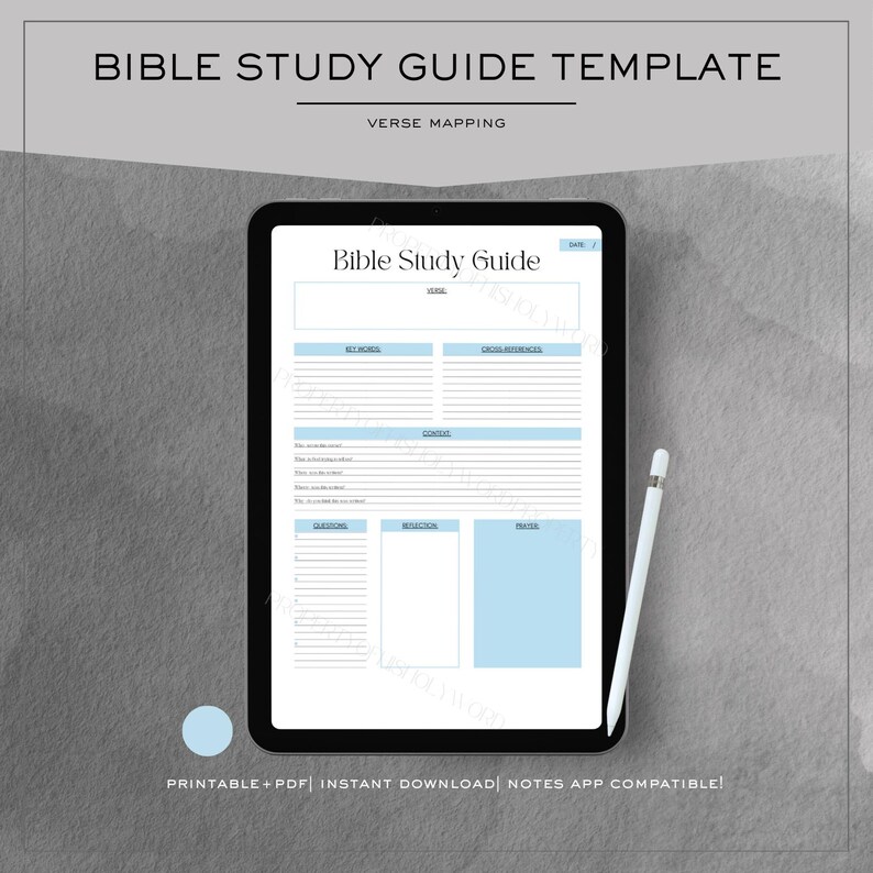 Bible Study Guide Template- Multipack!, Verse Mapping Method, Digital ...