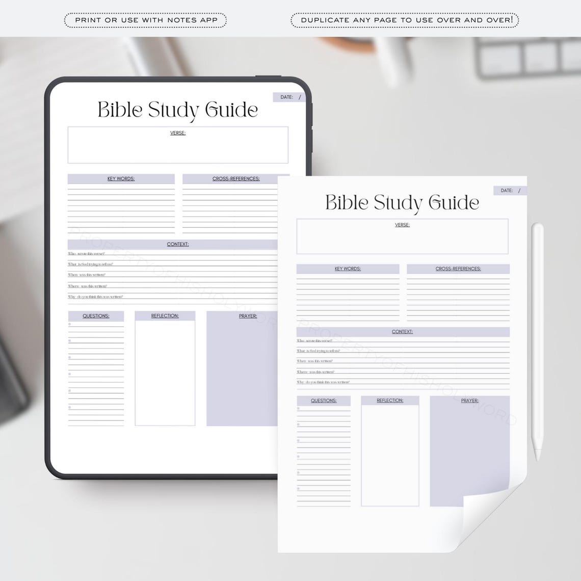 Bible Study Guide Template- Multipack!, Verse Mapping Method, Digital ...