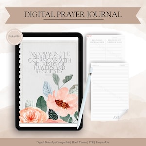 Digital Prayer Journal- Goodnotes Compatible, Instant Download, Digital Journal/Notebook