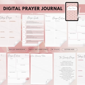 Digital Prayer Journal- Goodnotes Templates, Bible Study, Digital Journal/Notebook