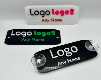 Letrero acrílico personalizado para viajes compartidos/entrega
