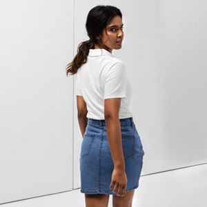 Polo de piqué para mujer bordado