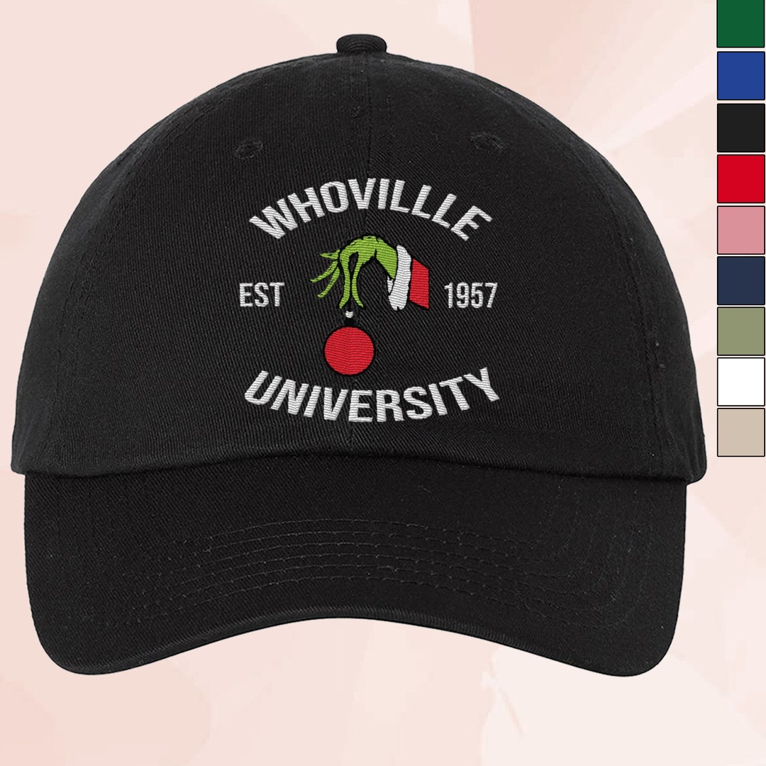 Embroidered Whoville University Hat Whoville Christmas Cap Etsy
