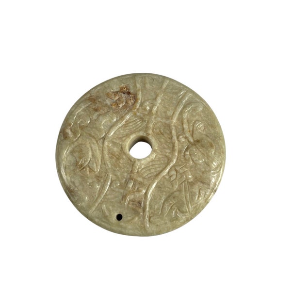 Han Dynasty White yellow JADE DISC (Before 1700)