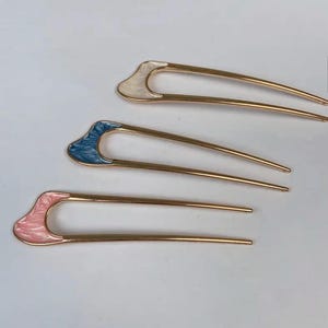 French U-Shaped Hair Forks – Vintage Hairpins for Elegant Updos & Buns, Stylish Hair Accessories for Women and Girls, Weddings, Life