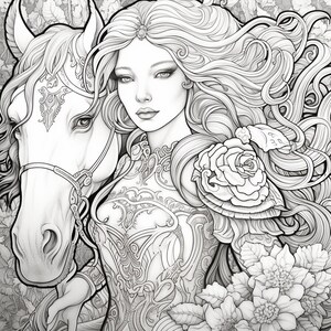 Fantasy Coloring Art Pack (4 Image Bundle)