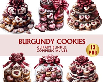 Watercolor Christmas Cookie Clipart: Holiday Baking PNG (Digital Download)