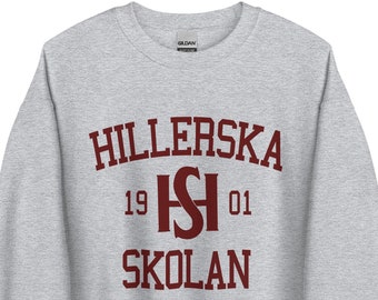 Hillerska Skolan Crewneck, Hillerska School Sport Sweatshirt, Young Royals Geïnspireerd Sweatshirt