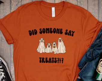 Leuk spookhondshirt, Halloween-hondent-shirt, hondenliefhebbers-shirt, heeft iemand iets lekkers gezegd, uniseks