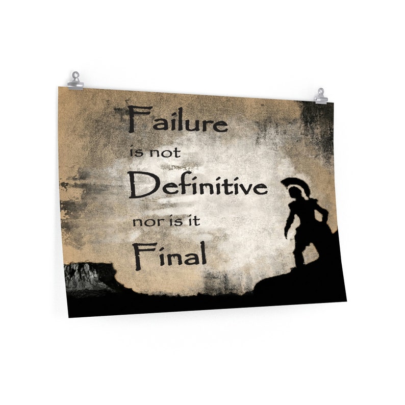 Failure is Not Final Premium Matte Poster - Etsy