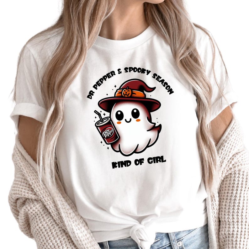 Dr Pepper and Spooky Season Kind of Girl Shirt, Halloween Dr Pepper