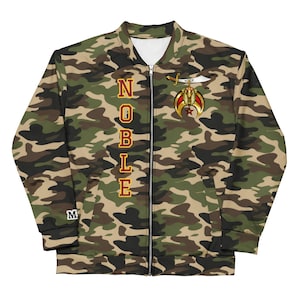 Shriner Emblem Noble Camo Bomber Jacket