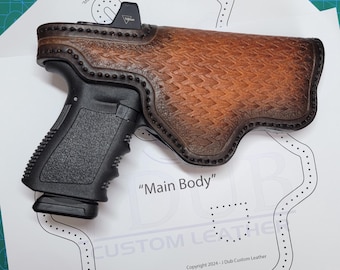 Glock 19/23/32 Holster Pattern with Optic, Thumb Break (Digital Pattern)
