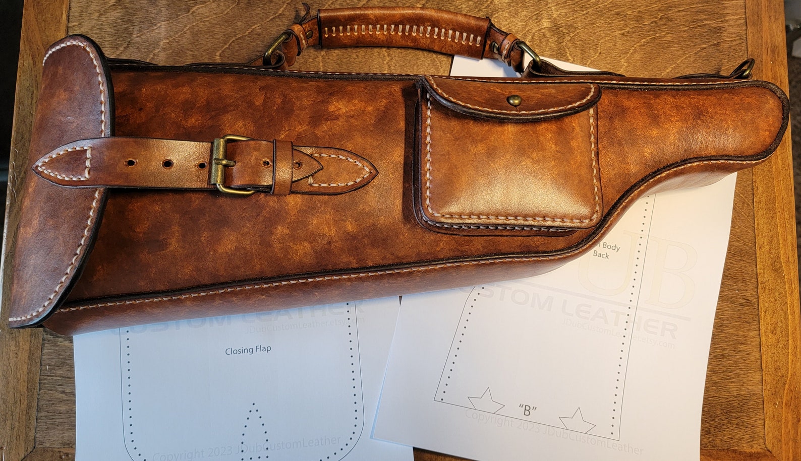 Henry Takedown Survival Rifle Case PATTERN Only, Leather Rifle Case