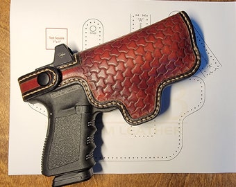 グロック19/23/32用レザーホルスター型紙、Trijicon RD対応（PDF型紙）