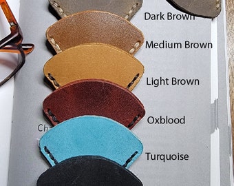 Handmade Leather Corner Bookmark Set, Book Lover Gift
