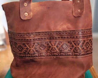 Leather Tote Pattern, DIY Handbag (PDF Pattern)