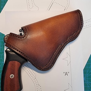 Ruger GP100 Holster Pattern (PATTERN ONLY), Digital Pattern, Ruger Leather Holster, Ruger GP100 Holster Pattern, Leather Holster pattern