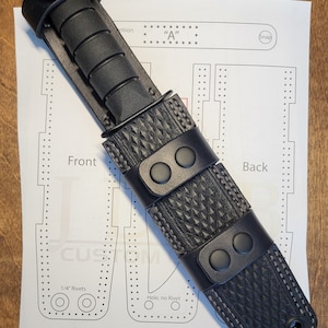 Ka-Bar Scheide (Nur PATTERN), Messerscheide Muster, Ka-Bar Messer Muster, Ka-Bar Scheide Muster, USMC Ka-Bar Scheide Muster, USMC Ka-Bar