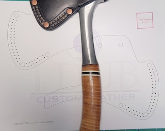 Estwing Sportsman 12インチ手斧用レザーシース型紙（PDF）