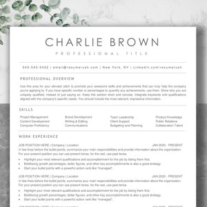 ATS Friendly Resume Template Word, Pages, ATS Resume, ATS Cv Resume Template, Minimalist Resume, Simple Resume, Basic Resume, Free Extras
