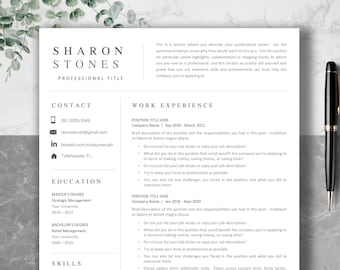 Professional Resume Template: Clean, Modern CV Design (Word, Pages)
