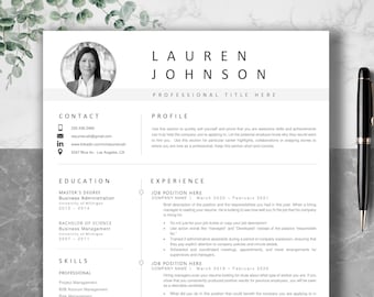 Modern Resume Template: Clean CV Design for Word, Pages