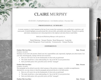 ATS Resume Template: Professional, Modern, and Compliant (Instant Download)