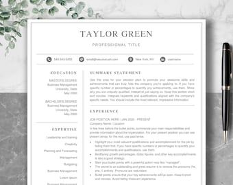 Professional Resume Template: Clean, Modern CV Design (Word, Pages)