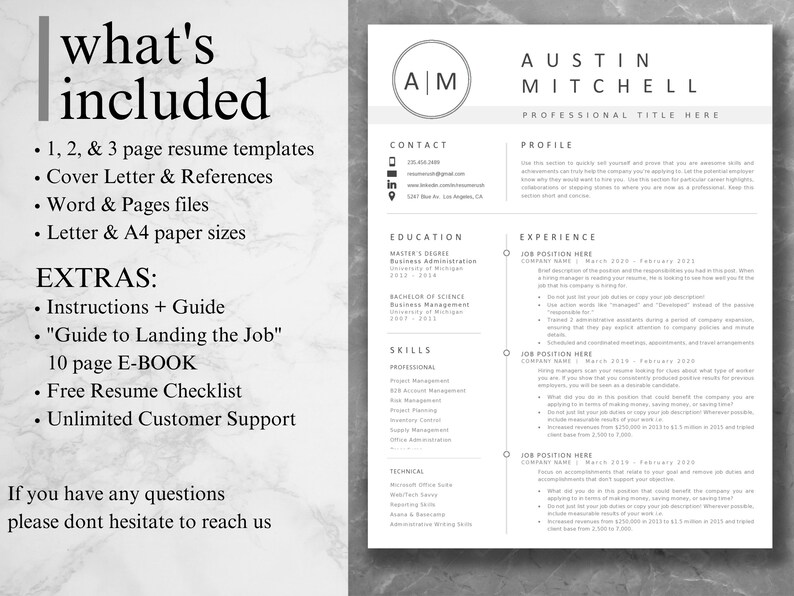 Professional Resume Template for - Il 794xN.6090398084 Bnfr