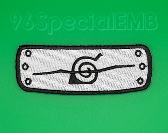 Anime Headband (glow in the dark) embroidered patch iron on/sew on