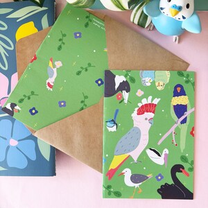 Aussie Birds greeting card