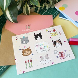 Cat birthday card
