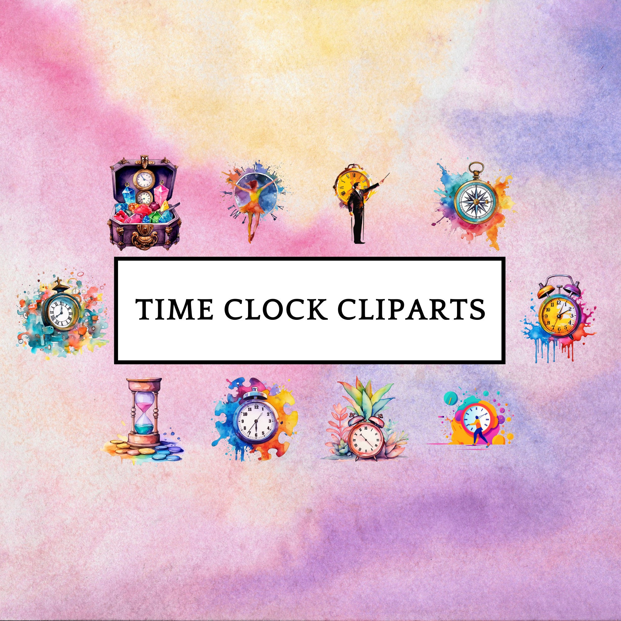 Cash Stopwatch Clipart