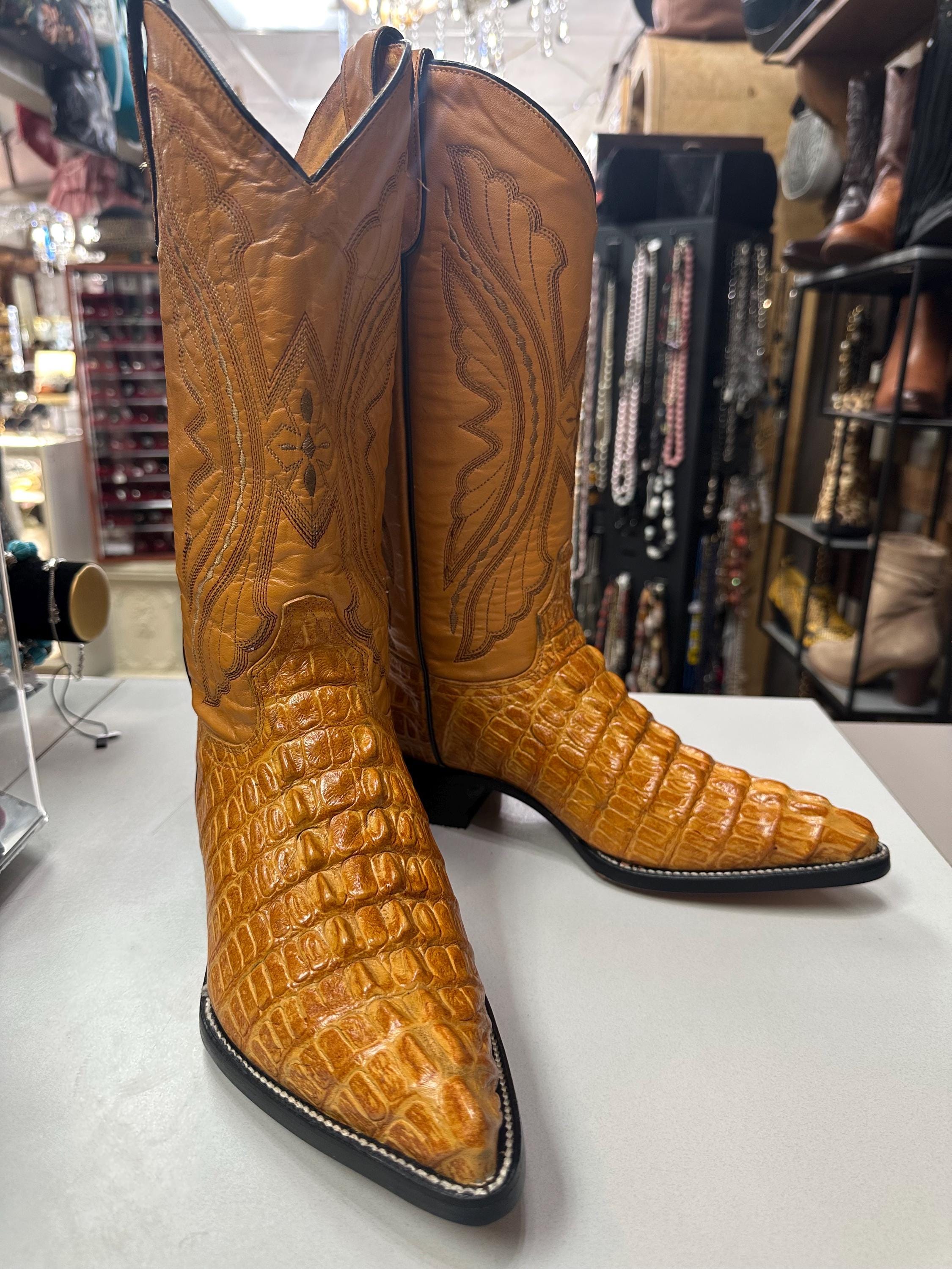 Bottes de cowboy en cuir Mexicana vintage