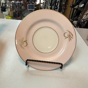 Vintage Pink Royal Splendor by Fine Arts China Saucer Plate 5.5 Inch Crown Deco