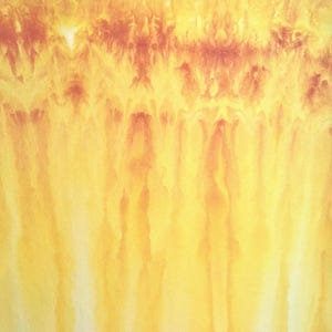 40 count verdal evenweave, yellow and red-orange hand-dyed cross stitch fabric, 17”x26”