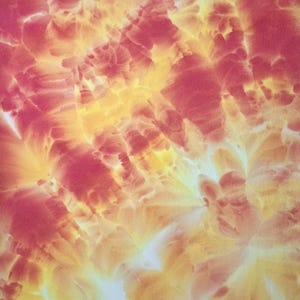 28 count lugana evenweave, solar flare red and yellow hand-dyed cross stitch fabric, 17”x26”