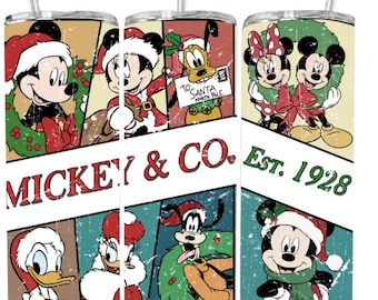 Vaso de 20 oz con temática navideña de Mickey