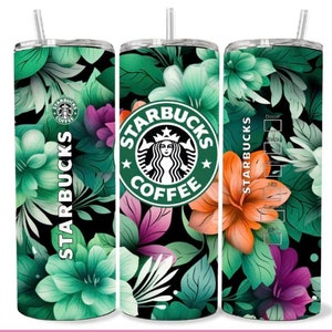 20oz Starbucks Tumbler Floral
