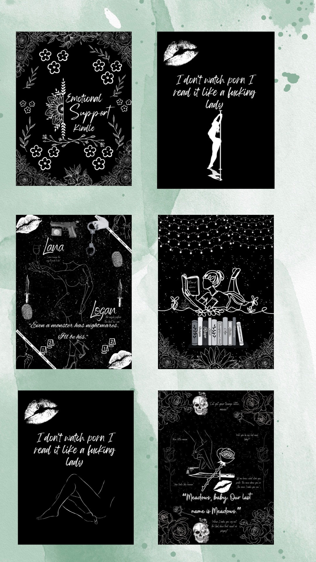 Set of 5 Kindle Lockscreens Kindle Wallpapers Kindle Screensaver Kindle