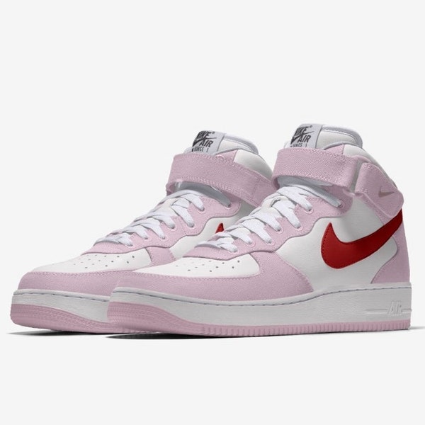 Pink Red Valentine Nike Air Force 1 Low