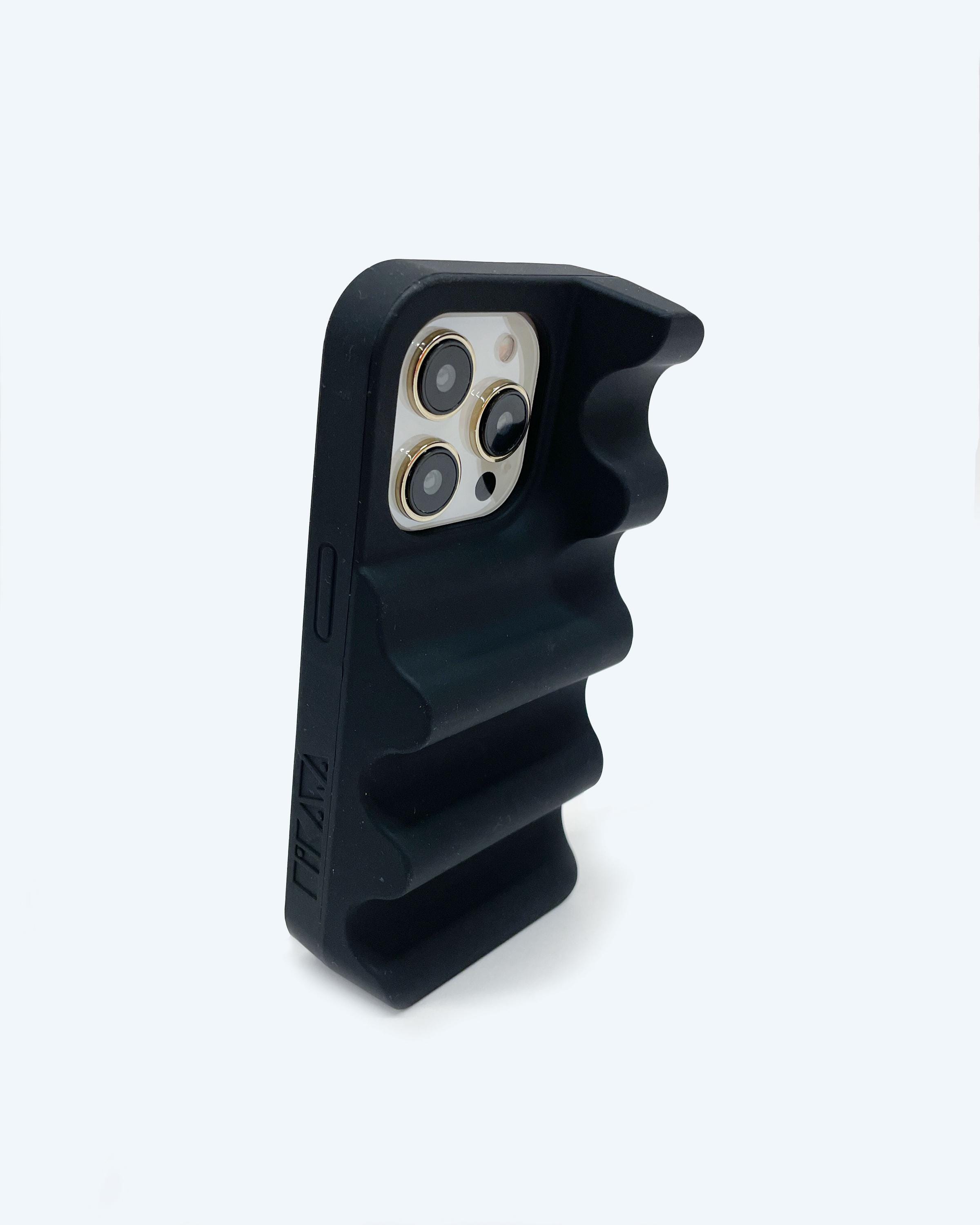 Nami Silicone iPhone Case, Grip and Phone Stand in Onyx - Etsy