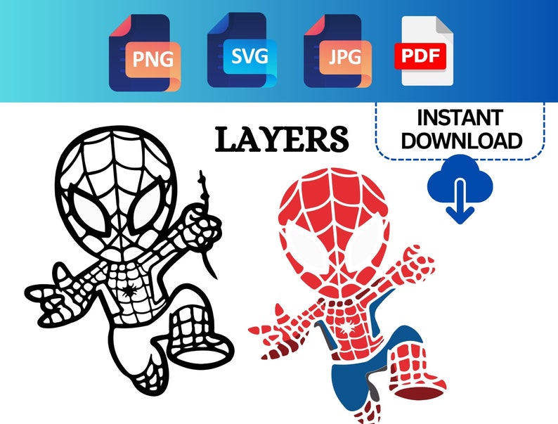Spidey Bundle SVG PDF PNG Jpeg, Spidey Logo, Superhero Svg, Bundle