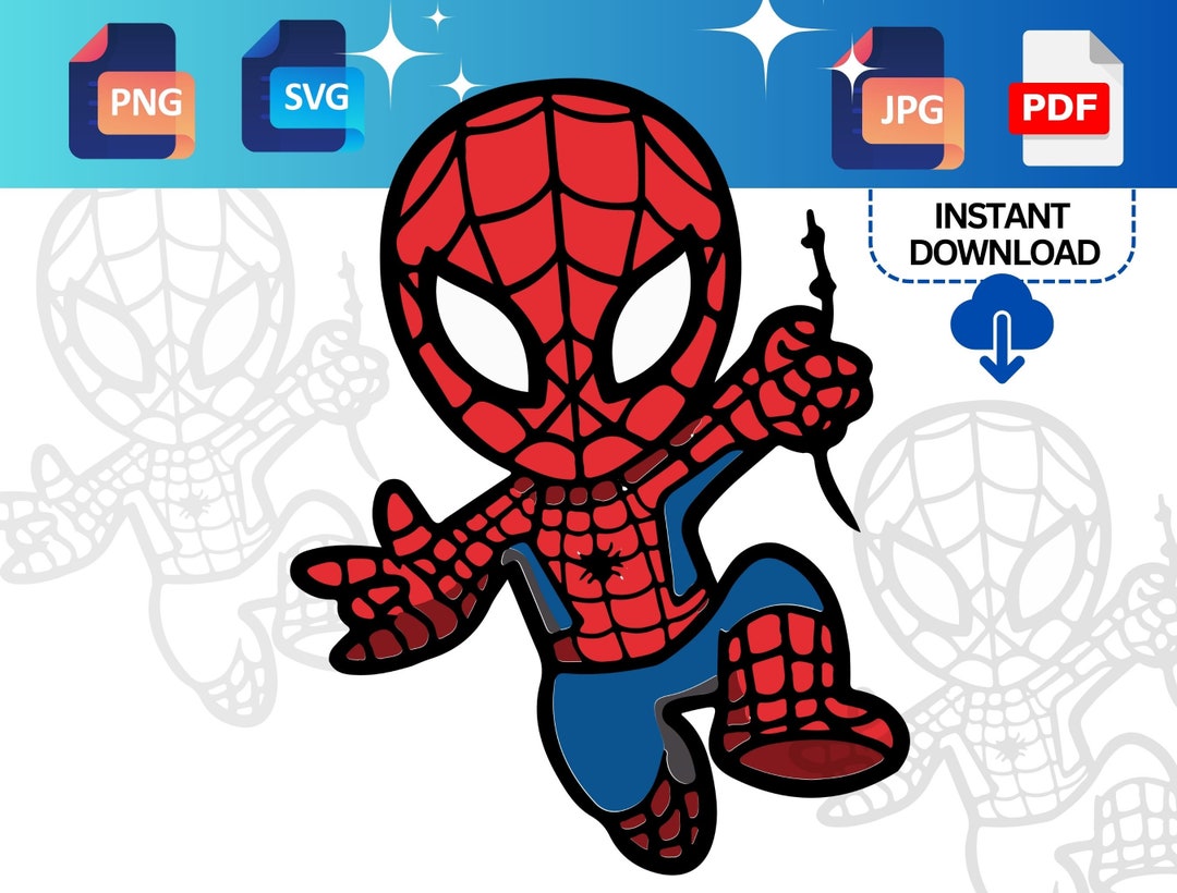 Baby Spidey SVG PDF PNG Jpeg , Spidey Logo, Spidey Hero Svg, Instant