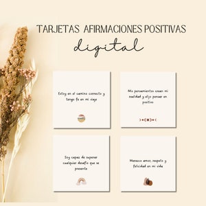 Spaanse zelfliefde affirmaties, digitaal product, welzijn, emoties, positieve affirmaties.