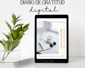 Diario de Gratitud Digital/ Gratitude Journal/ Autocuidado/ Bienestar emocional/ PDF