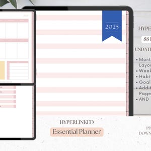 Essential Planner 2025 (Undatiert) - Digitaler Planer - Goodnotes Planner - iPad Planer